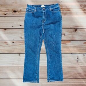 M1 L.L. Bean women's Classic jeans size 14 plus high waist‎ straight leg mom